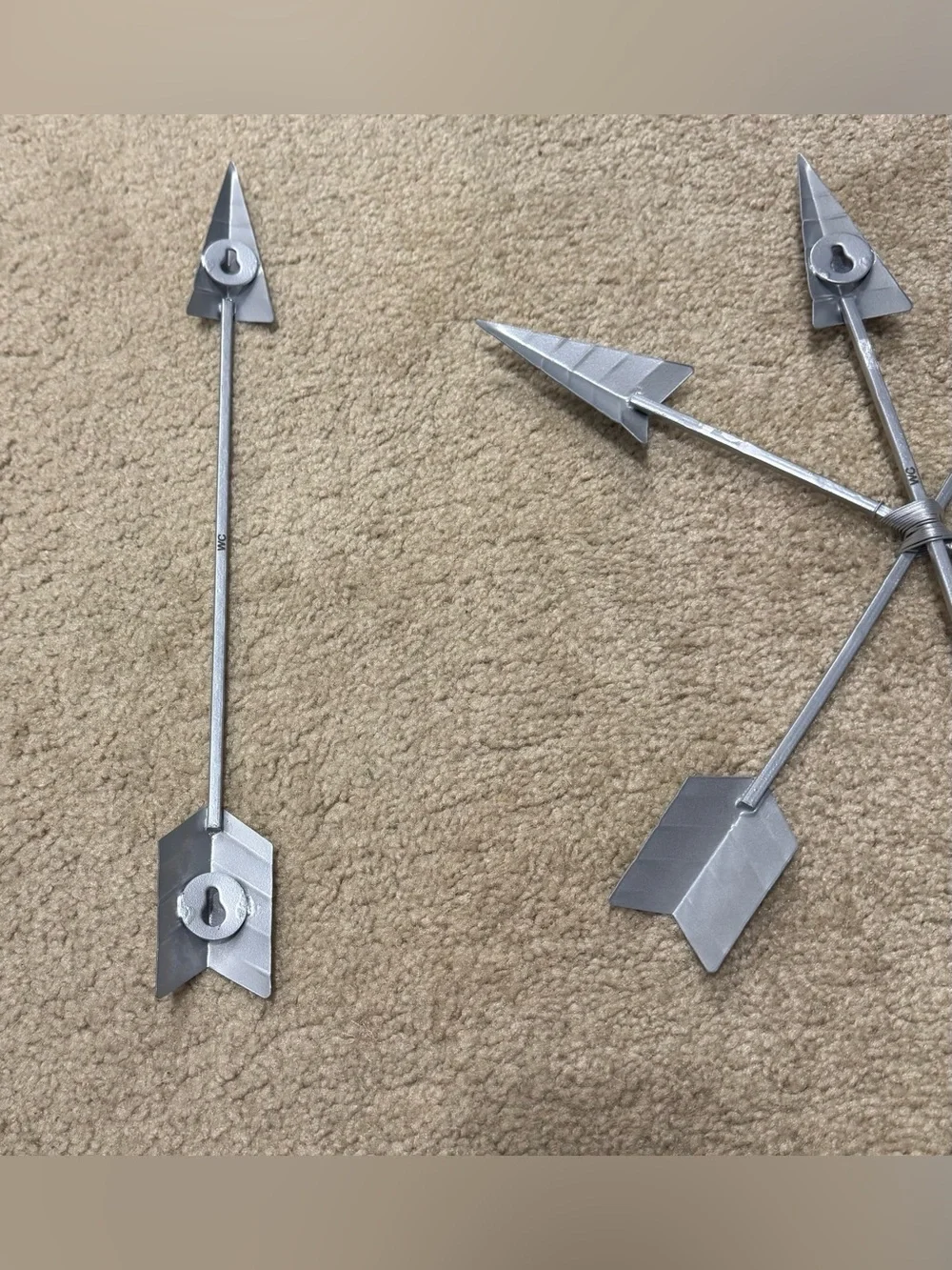 Silver Metal Arrow Wall Decor - Modern Arrow Set